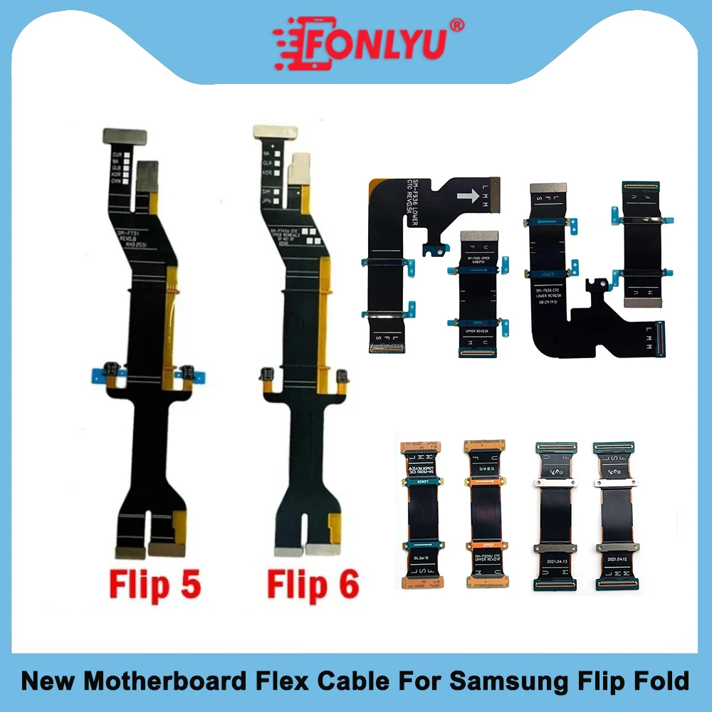 

Flip 7 6 Fold 7 6 5 New Motherboard Hinge Flex Cable Spin Axis LCD Connection For Samsung Z F7410 F7310 F936 F946 Screen Repair