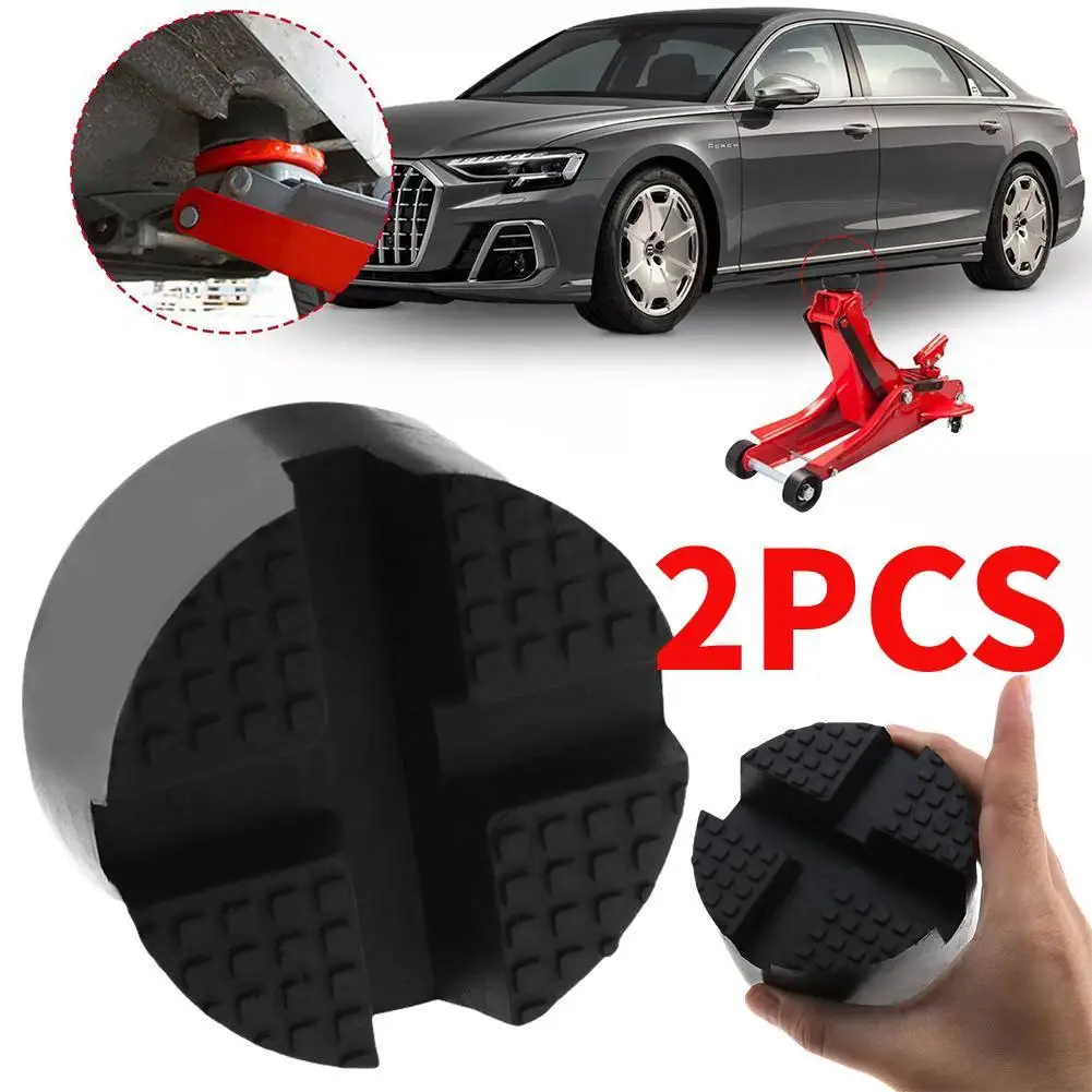 2pcs Universal Car Lift Jack Stand Rubber Pads Frame Protector Adapter Floor Slotted Car Jack Rubber Pads Auto Equipment