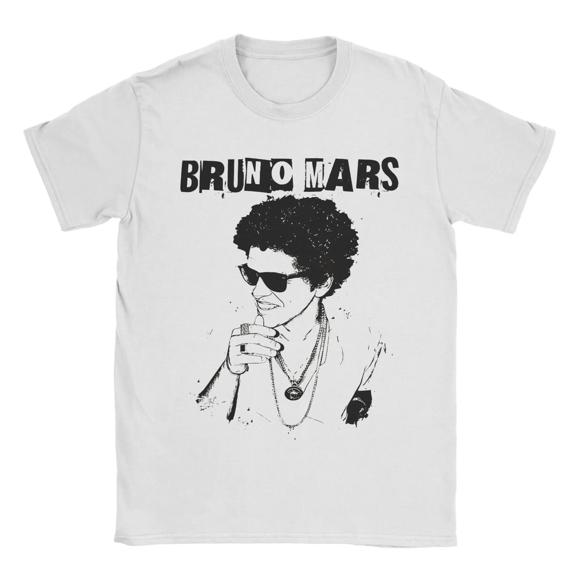 

Singer Bruno Mars T Shirt Men's Pure Cotton Humorous T-Shirts Round Collar Tee Shirt Short Sleeve Tops New Arrival
