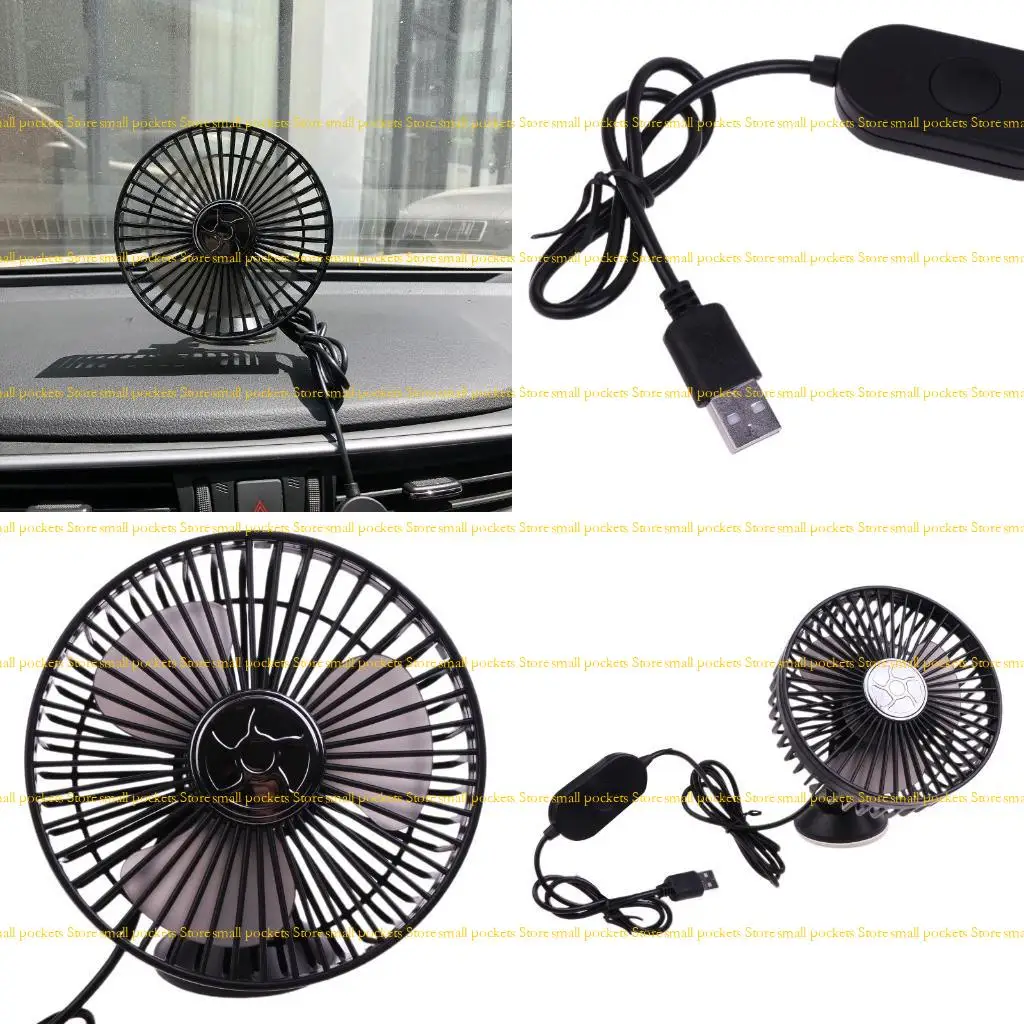 

R1WD Kitchen USB Fan Single for Head Car Fan 3 Speed Suction Cup Fan for Outdoor Camp