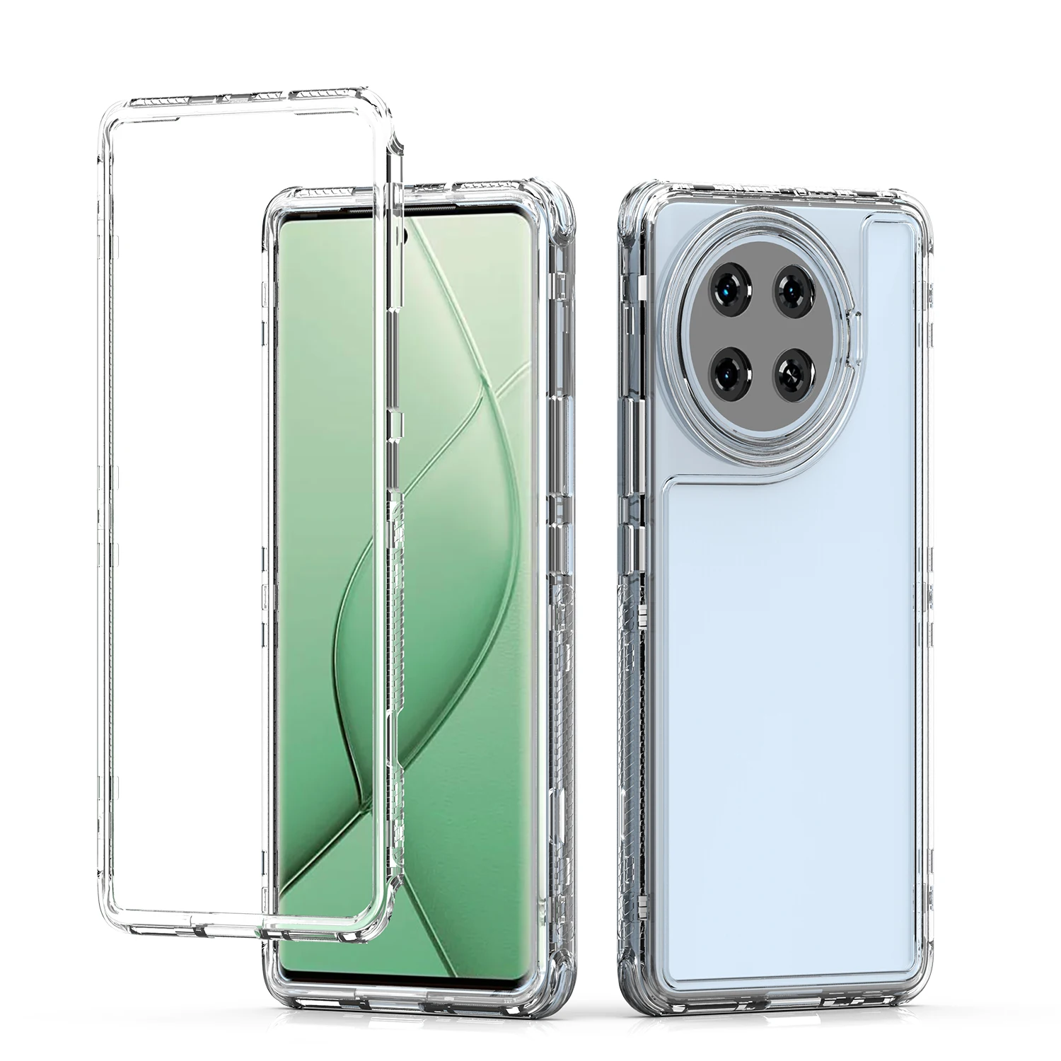 Case for Tecno Spark 20 Pro+ Plus 20C Spark 10 Pro 10C Clear Hard PC Bumper Front Frame Acrylic Silicone Phone Cover KJ7 KJ5 KJ6