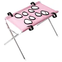 QX2E MultiFunctional Cats Dog Grooming Bed with Support Frame and Washing Hole Grooming Bed For Pet Ear Picking Clipping 3