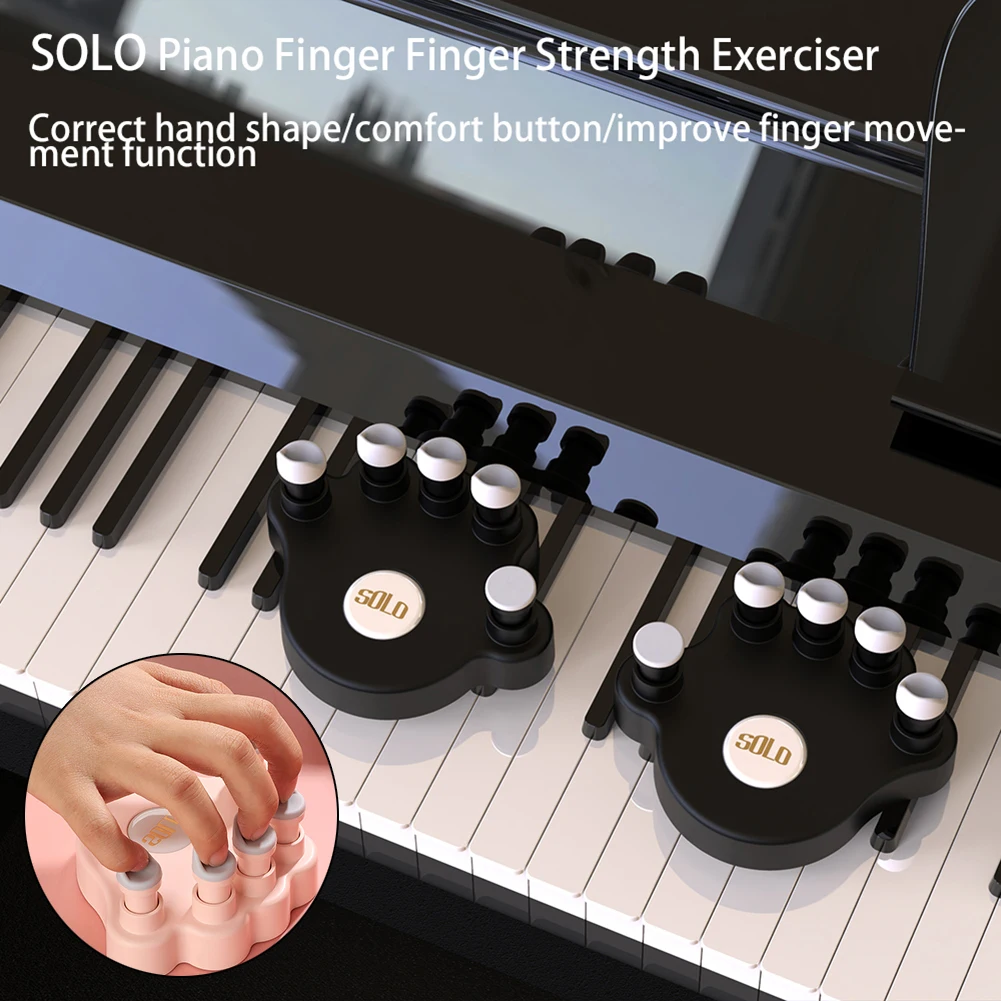 1 Pair Piano Finger Trainer Piano Practice Hand Corrector Fingers Grips Strength Exerciser Training Device for Beginners