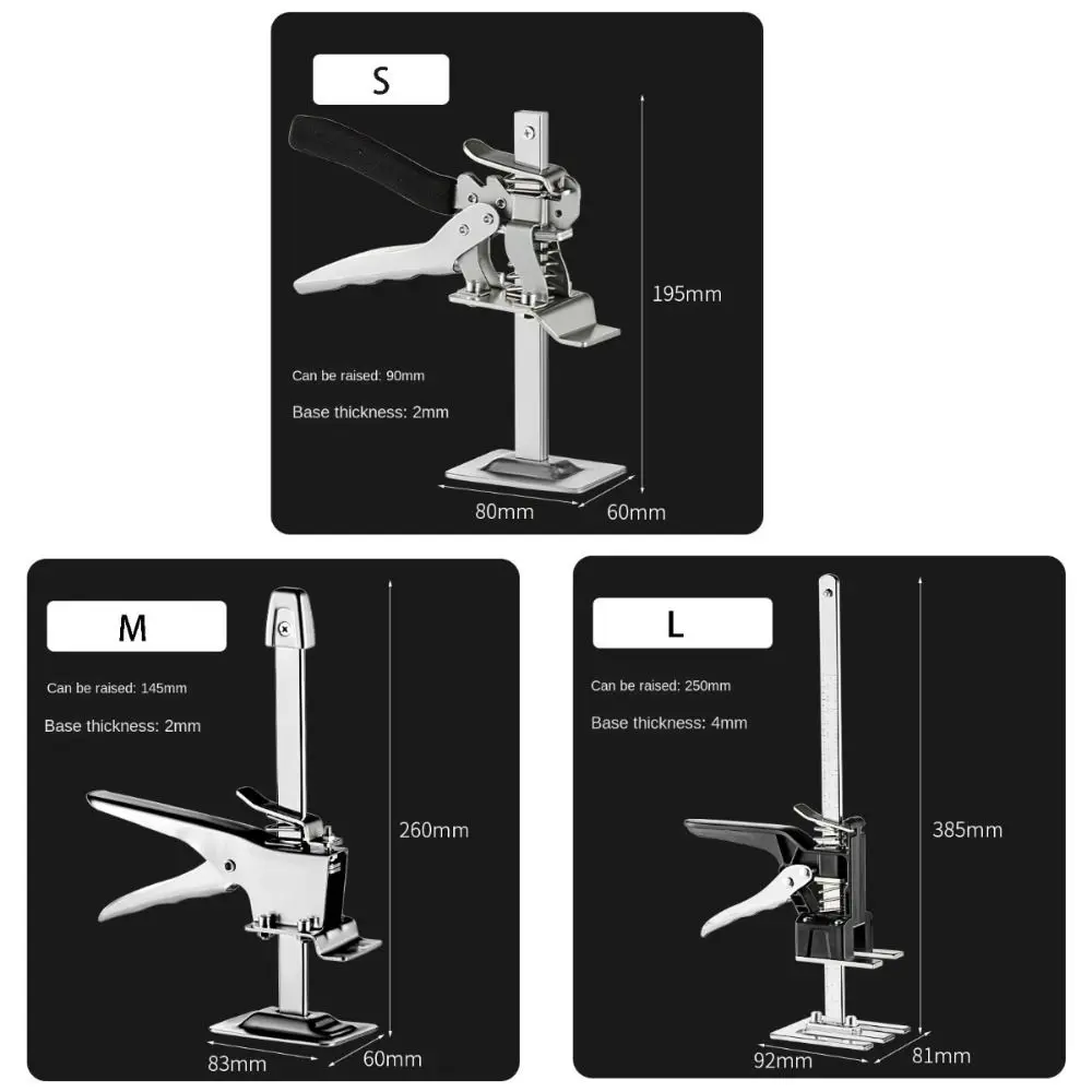Heavy-Duty Metal Cabinet Lift-Up Tool Effort-Saving Precise Positioning Tile Height Adjuster S/M/L Steel Height Locator Lifter 6