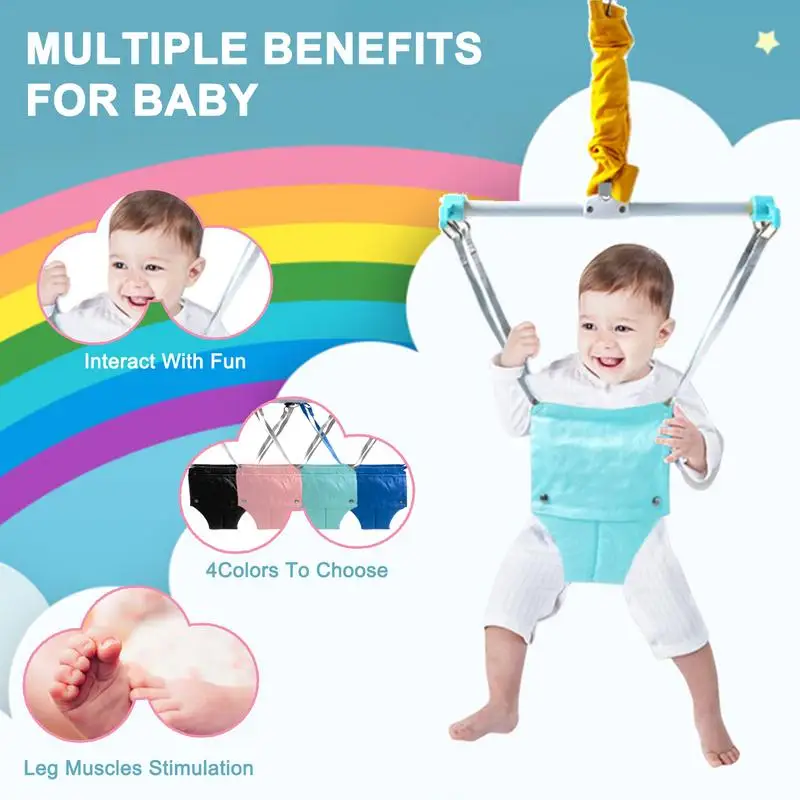 Baby Doorway Jumper Baby Swing Bouncer Jumper Chair Kids Fitness Sports Sensory Training Bouncing Seat Exercise Toy for 6-24 Mon