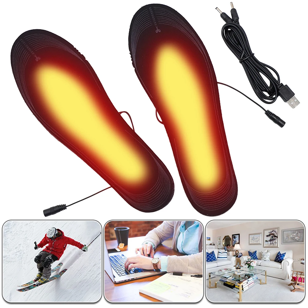 USB Beheizte Schuheinlagen Elektrische Fuß Erwärmung Pad Füße Wärmer Socke Pad Matte Winter Outdoor Sport Heizung Einlegesohle Winter Warm