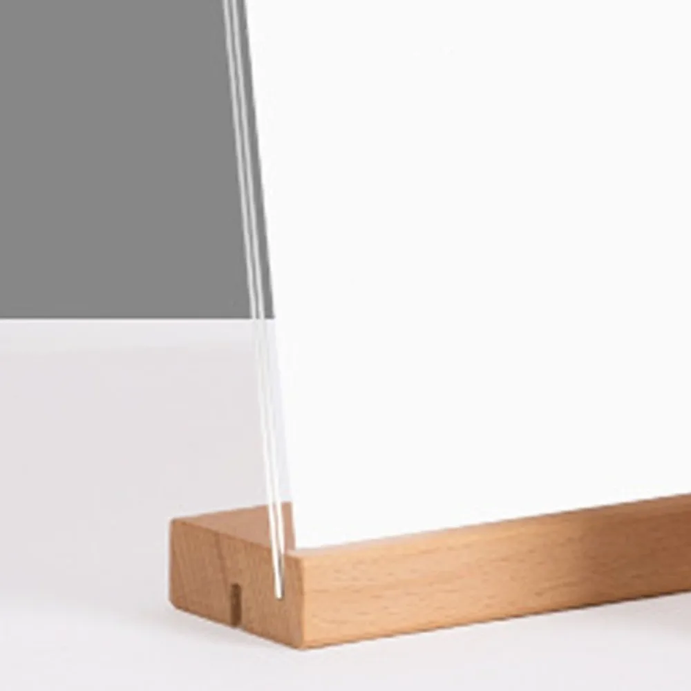 Slant/straight Groove Menu Paper Display Stand Highly Transparent 2 Uses Menu Sign Holder Waterproof A4