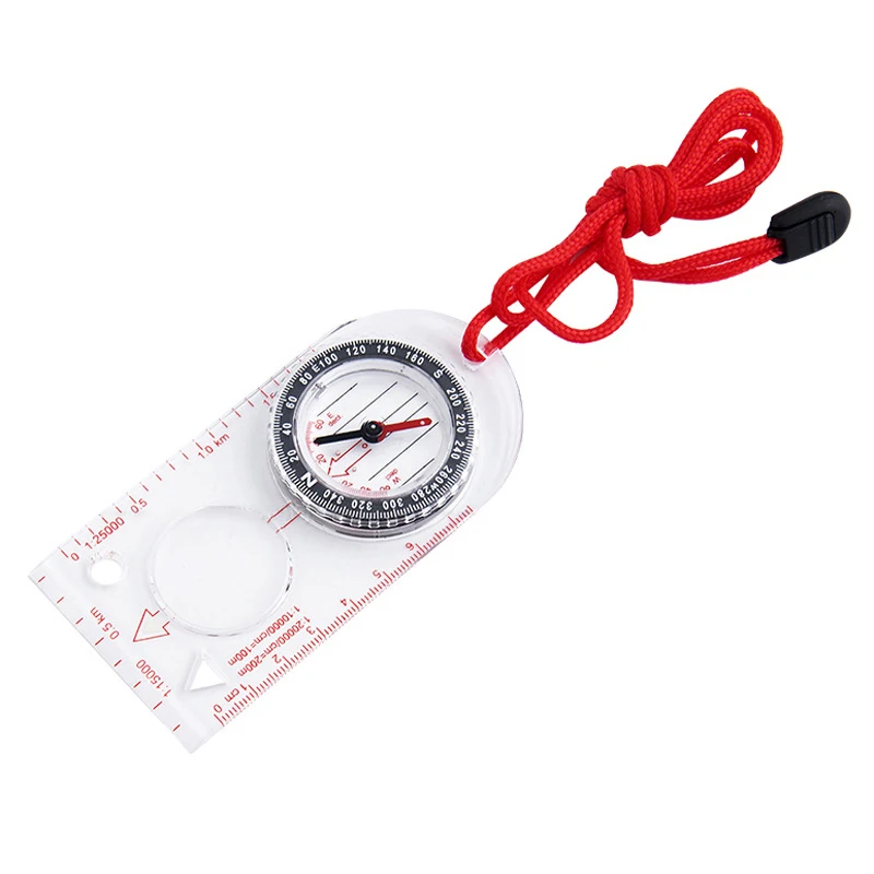 Mini Outdoor Camping Survival Map Scale Oriented Magnifier Field Compass Camping Map Oriented Magnifier Field Compass