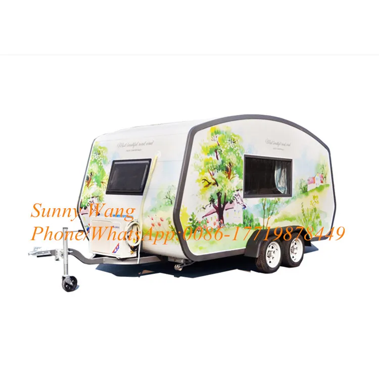 شاحنة طعام كهربائية متنقلة مع معدات المطبخ، كشك طعام اختياري، مقطورة عربة طعام مع موافقة ISO