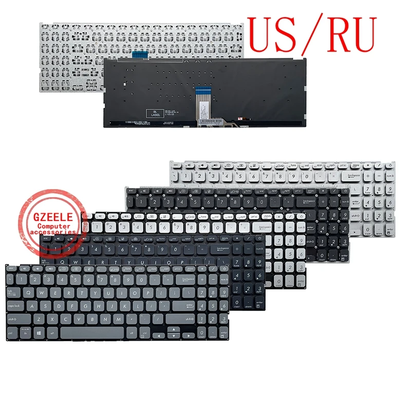 RU/US Laptop Keyboard for ASUS X512 X512D X512DA X512F X512FA X512 X512U X512UA X512UB F512DA F512UA