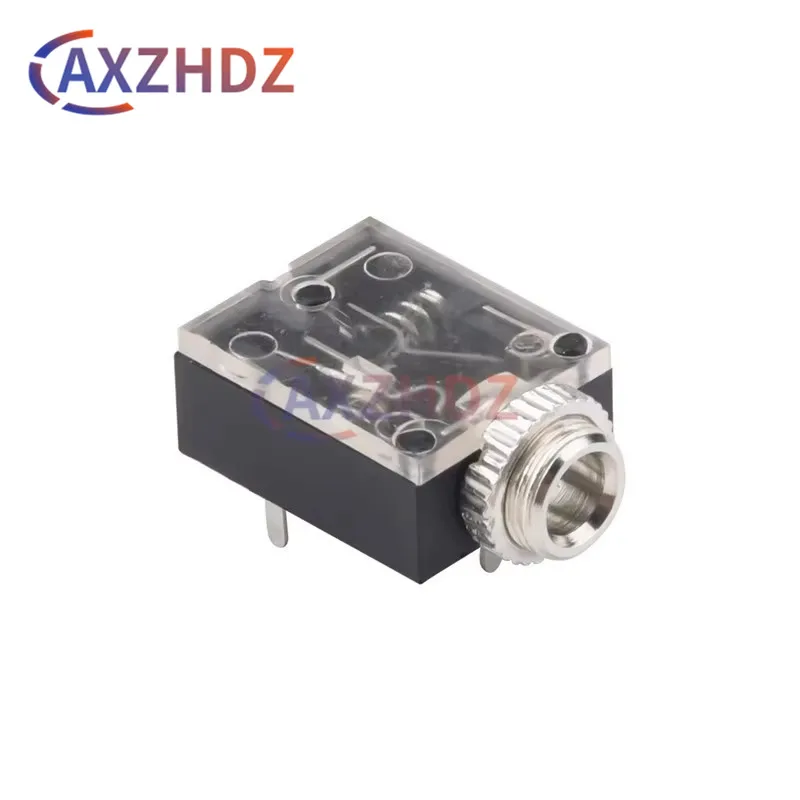 10PCS PJ-324M 5Pin 3.5mm Stereo Audio Jack Female Socket PCB Panel Mount For Headphone With Nut MP3 MP4 MP5 Player PJ324
