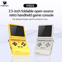 Powkiddy V90s Portable Game Console Boys Gift Mini Handheld Game Players Level Flip Design Ps Open Source Nostalgic Arcade Games