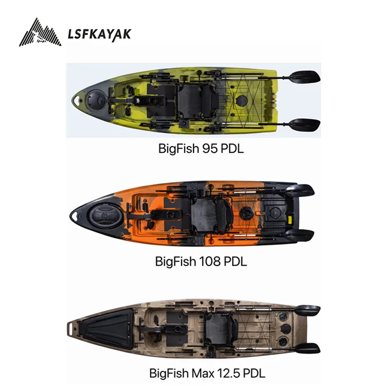 حار شعبية المهنية الصيد دواسة كاياك BigFish108 PDL Lldpe كاياك نموذج يمكن تثبيت المحرك