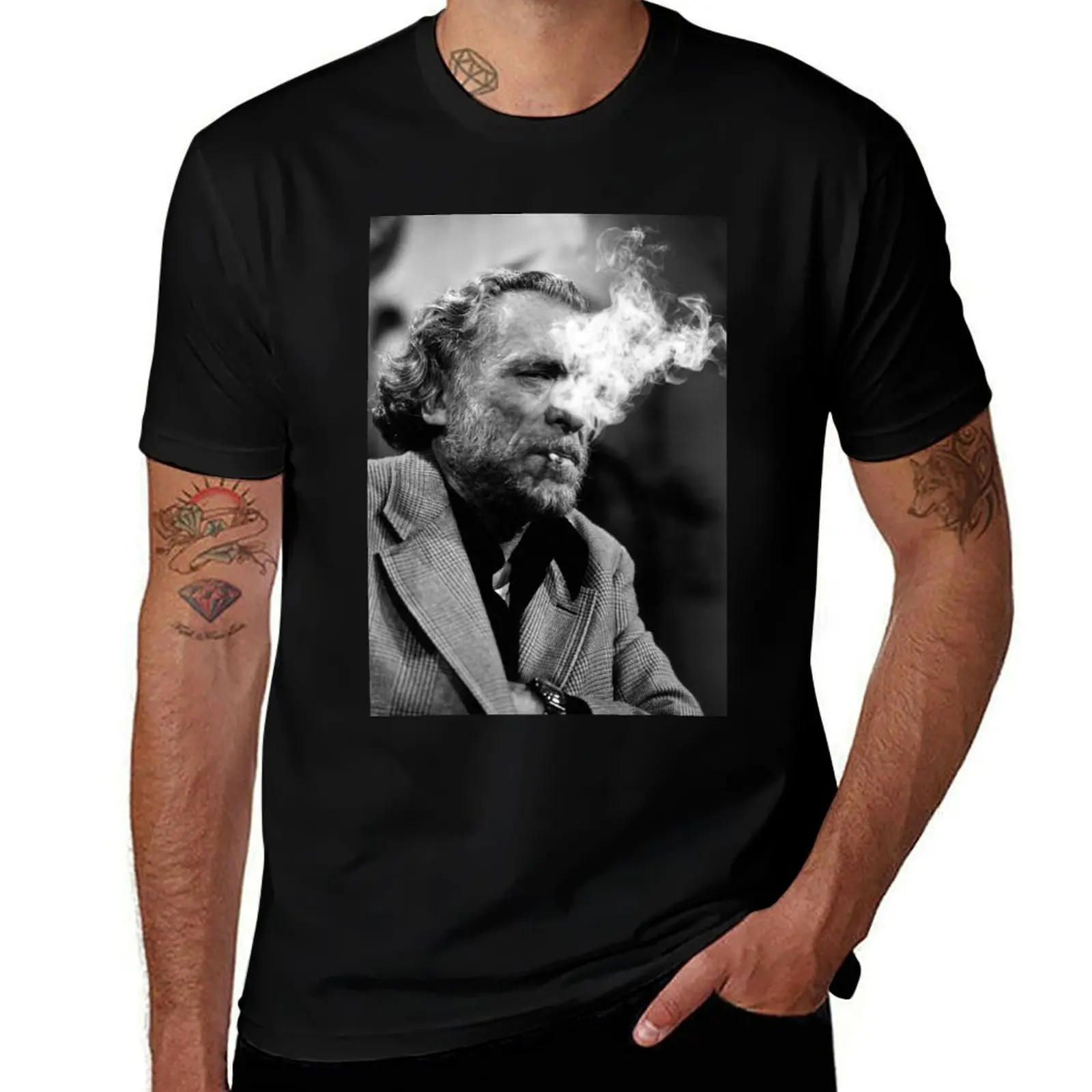 Bukowski T-Shirt Summer Print Short Sleeve Tee T-Shirt