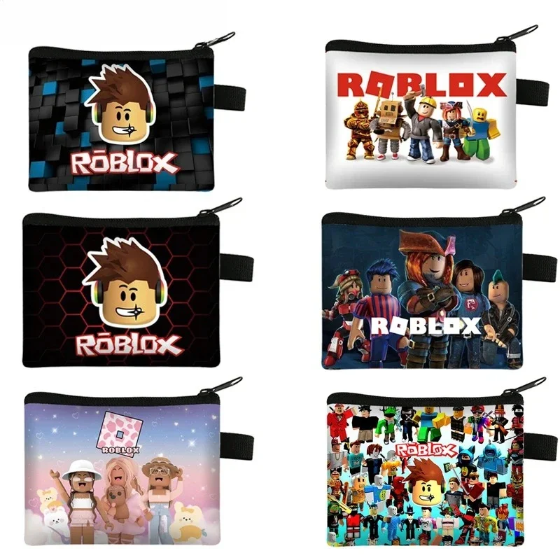 Nuevo Monedero de Roblox, Cartera Kawaii de Dibujos Animados, Bolsa Portátil para Monedas, Linda Mini Cartera para Tarjetas, Organizador de Llaves, Regalos