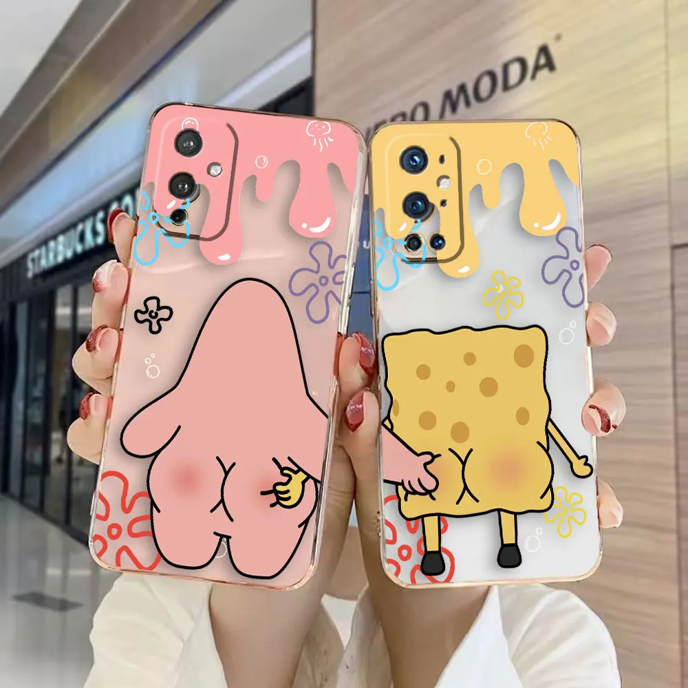 

Cute S-SpongeBob Cartoon Cover Smooth E-TPU Phone Case Oneplus 8 8T 9 NORD CE 2 3 MOTO G8 G9 G22 G30 G50 G52 G Stylus Case Funda