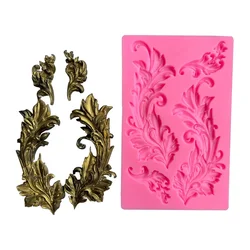 3D Baroque Relief Silicone Molds Fondant Mold Cake Border DIY Cake Decorating Tools Candy Clay Chocolate Gumpaste Decor Moulds