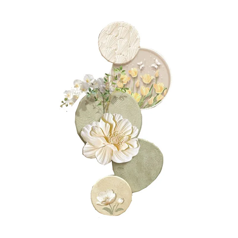 

Cream wind entrance decorative painting flower butterfly corridor aisle hanging painting high-end three-dimensional