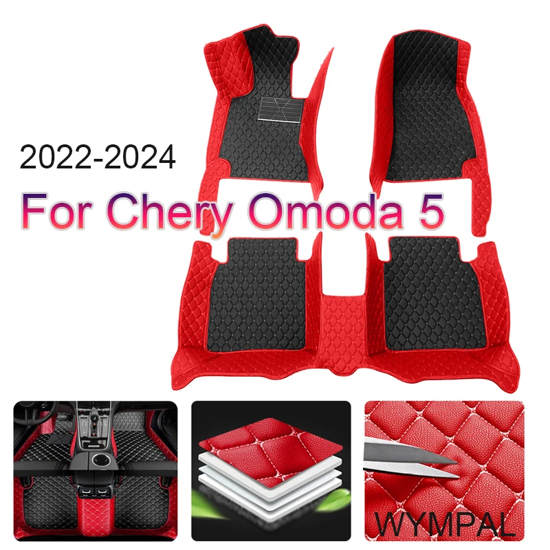 Luxury Car Floor Mats For Chirey Chery Omoda 5 C5 Fownix FX 2022 2023 2024 Waterproof Pads Car Carpet Floor Mats Car Accessories