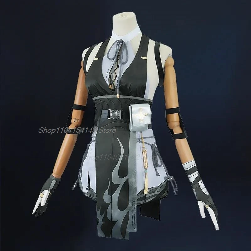 Wuthering Waves Rover Cosplay Kostuum Pruik Vrouwelijke Uniform Oorbellen Tas Hoofdpersonage Halloween Party Women Cosplay Accessoires