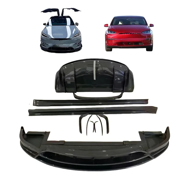 

Carbon Fiber Automotive Accessories—Front Lip, Diffuser, and Body Kit—Specially Designed to Upgrade Model X to RZ Style.