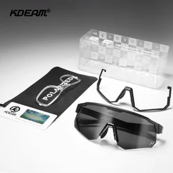 KDEAM Polarized Men's Cycling Sunglasses Multi-Layers Coating Glasses Interchangeable Nose Pads And Frame Sports Goggles KD0722