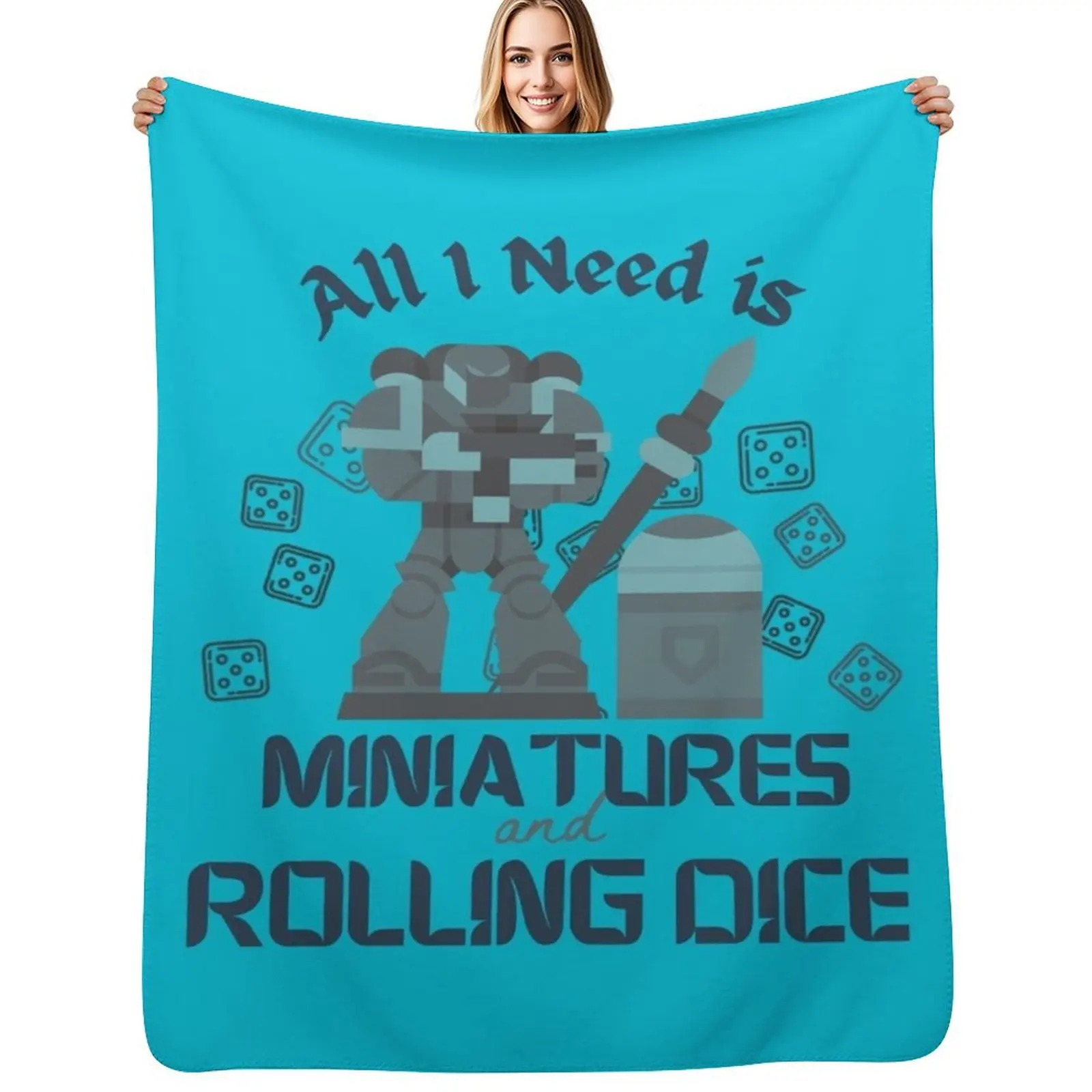 All I Need is Miniatures and Rolling Dice Throw Blanket Men's Soft Warm Throw Blanket for Couch