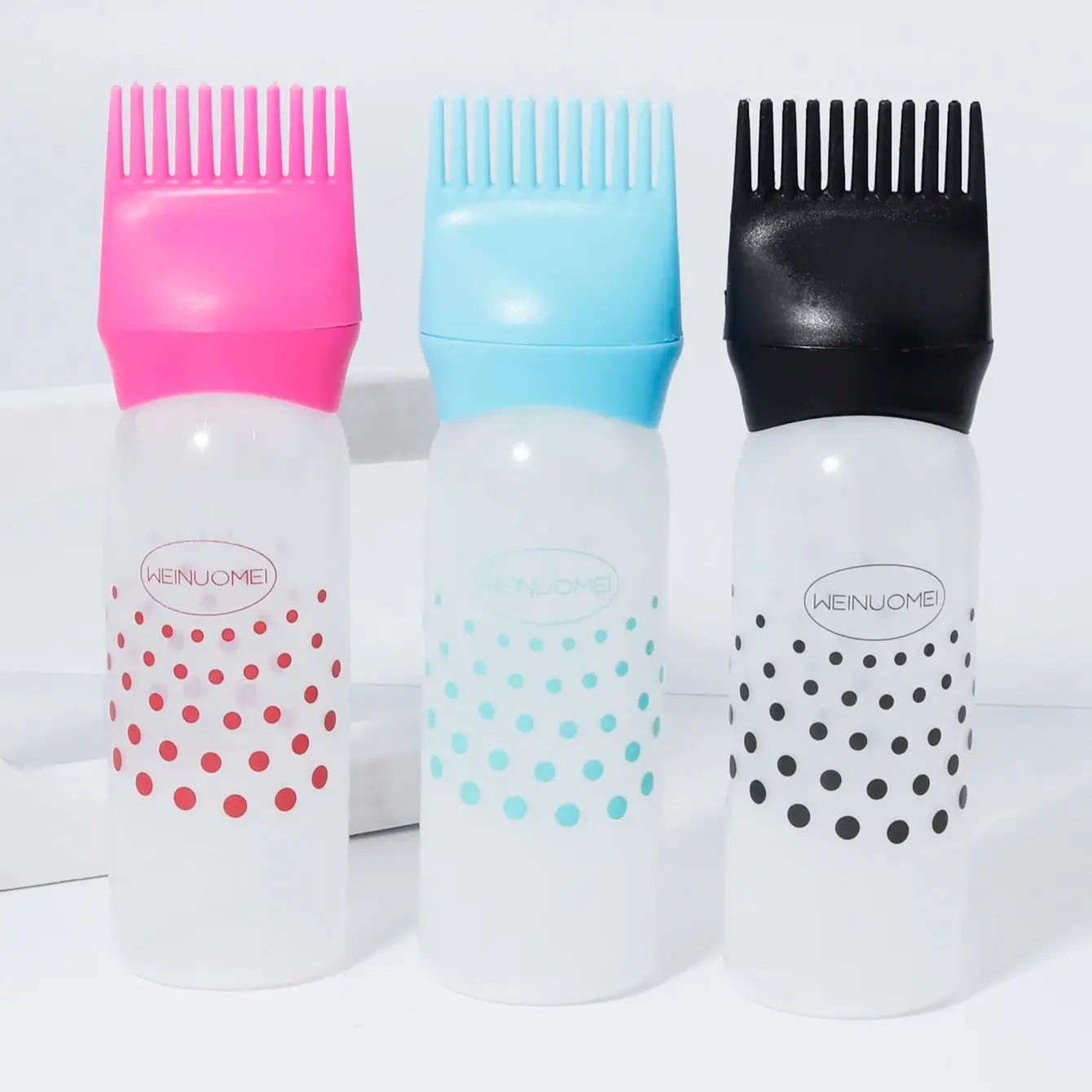 Bouteilles de shampoing professionnelles pour salon de coiffure, applicateurs de peigne, pour la teinture et la coiffure, accessoires pour cheveux, 1 pièce