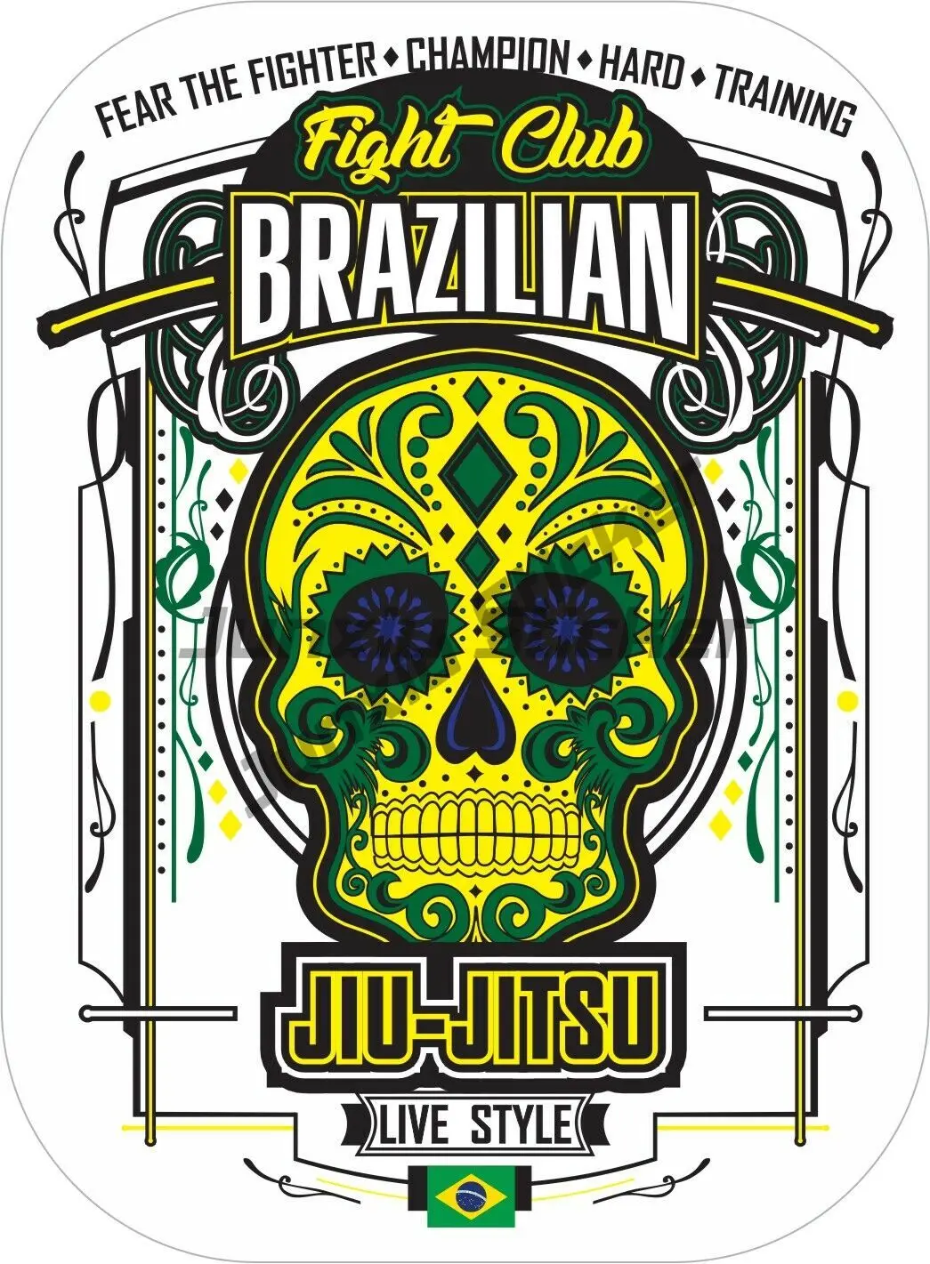 Brazilian Jiu Jitsu Vinyl Sticker Hot Sale Direct Selling Drop Shipping Car Motorcycle Logo Decal Laptop Phone Tablet PVC Decor