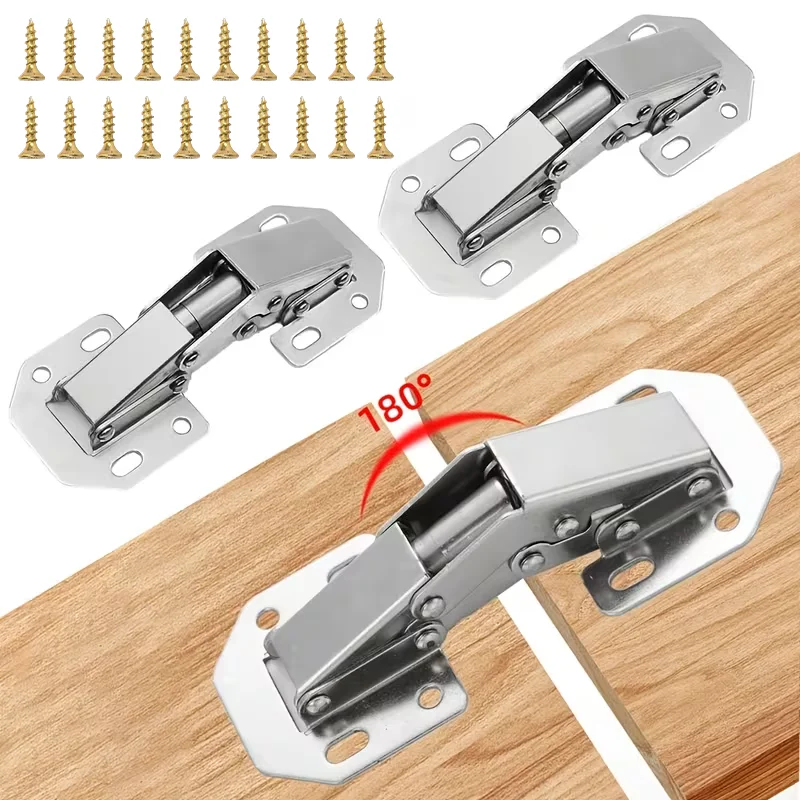 Furniture Hardware Screws - 90-teiliges Stahlscharnier-Set, bestehend aus 10 Scharnieren