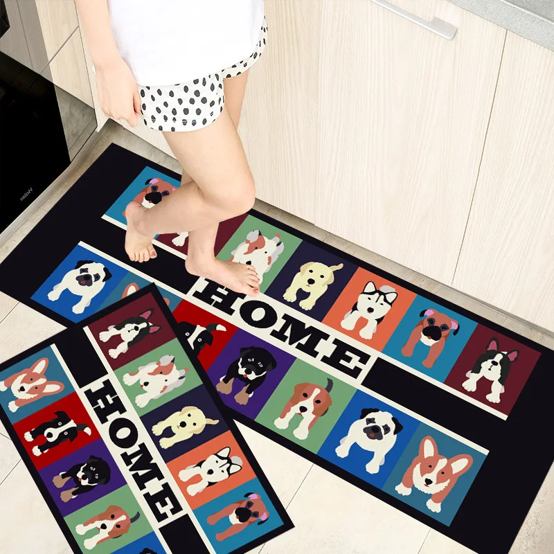 

Print Kitchen Mat Floor Mats Baking Kitchenware Kitchen Bedroom Anti-slip Rug Carpet 40x60cm and 40x120cm Set