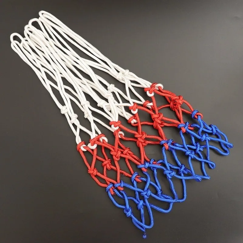 Basketball Hoop Mesh Net Backboard Rim Ball Pum 12 Loops Outdoor Sports Basketball Net Standard Nylon Thread