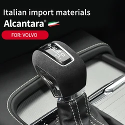 car center console gear shifthead knob cover trim For For Volvo XC90 S90 V60-V90 XC60 S60 Alcantara Suede Refit Car Auto