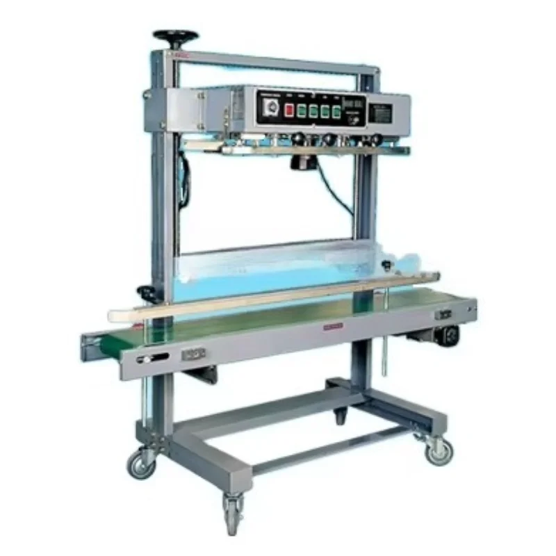 Vertical continuous sealing tape for sealing food, plastic bags