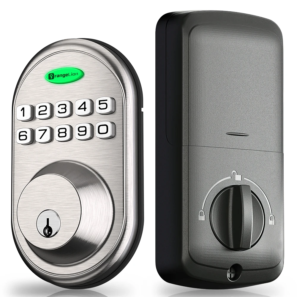 Keyless Entry Door Lock, One-Touch Lock/Unlock, Deadbolt Lock With Keypad And Key, Auto Lock For Door