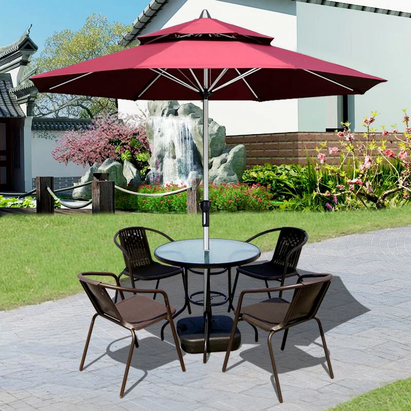 Balcony umbrella guard box middle column outdoor courtyard cafe milk tea shop outdoor shading