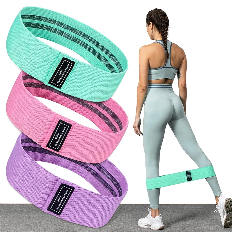 High Quality Non slip Fabric Resistance Bands Hip Leg Resistance Bands Yoga Fitness Resistance Band Set