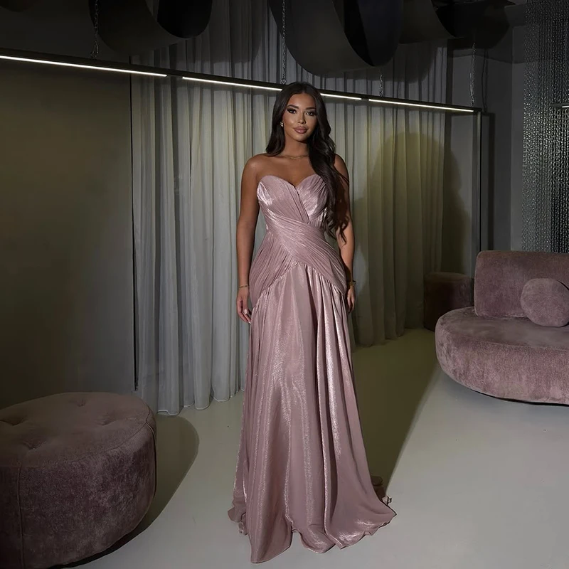 

Thinyfull 2026 Maxi A-Line Prom Evening Dresses Sweetheart Sleeveless Party Dress Saudi Arabia Cocktail Prom Gowns Customized