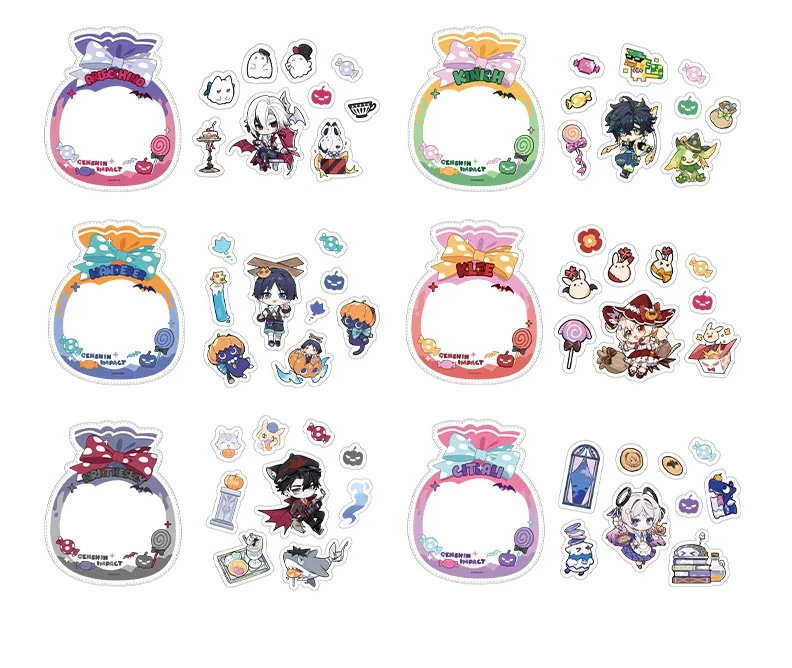 Genshin Original Authentic Twilight Whimsy Sticker Pack Official MiHoYo Klee Wriothesley Arlecchino Wanderer Citlali Stickers