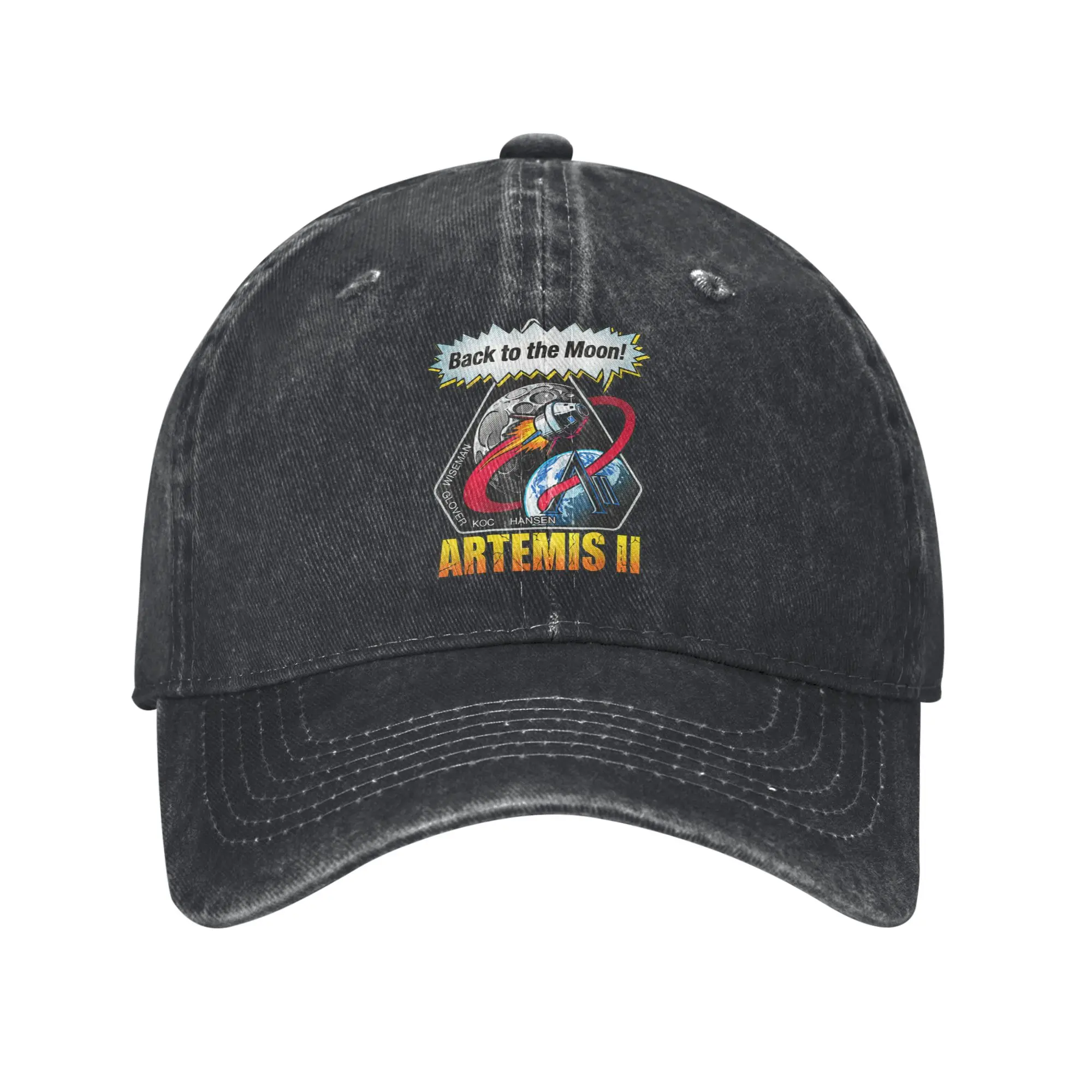 Artemis II Back to The Moon Retro Space Art Casual Baseball Cap Summer  Trucker Hat Hunting Hip Hop Hats Men Baseball Caps