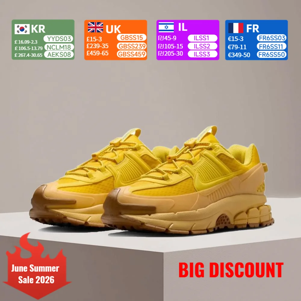 

Nike ZOOM VOMERO ROAM Lightning Series Cushioned, Slip-Resistant, Durable Low-Top Casual Running Shoes Unisex Style HJ4646-700