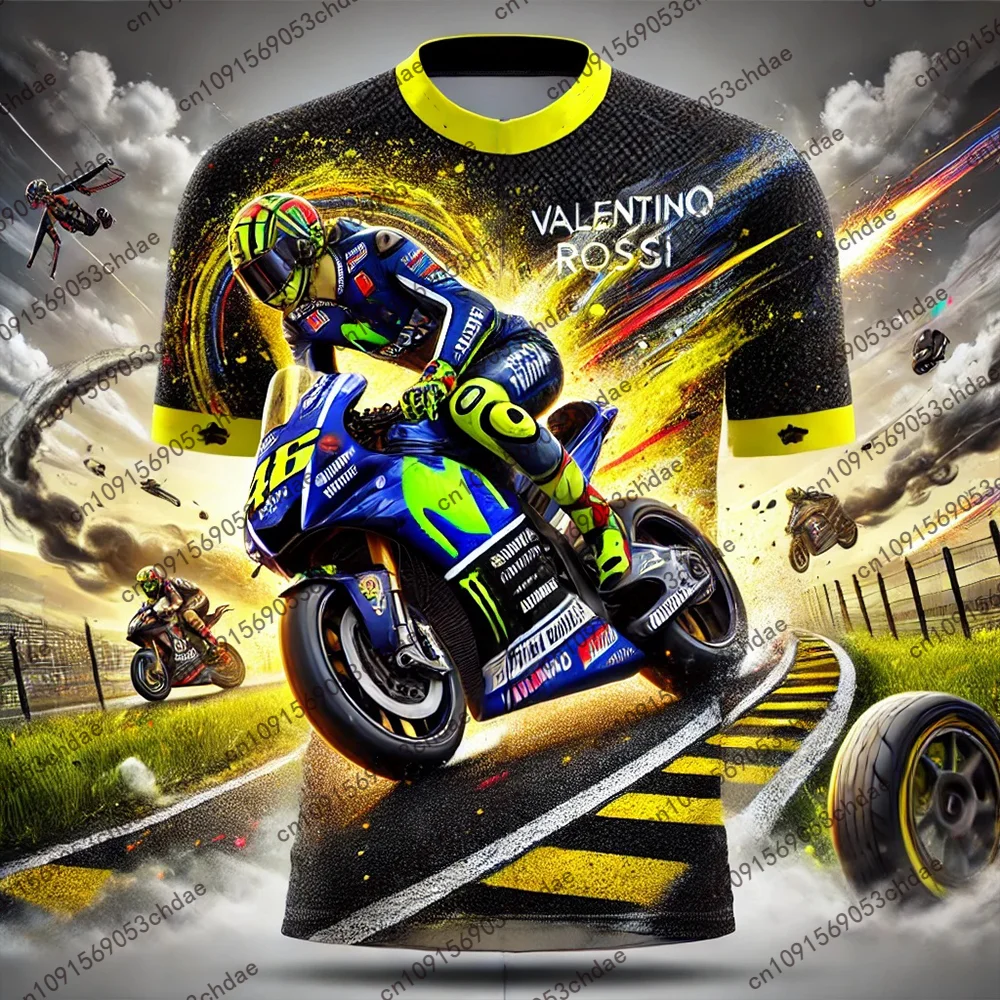 2024 vendita calda Ai Valentino Rossi Moto ciclismo 3D t-shirt bambini adulto estate autunno Outdoor traspirante sport equitazione t-shirt da