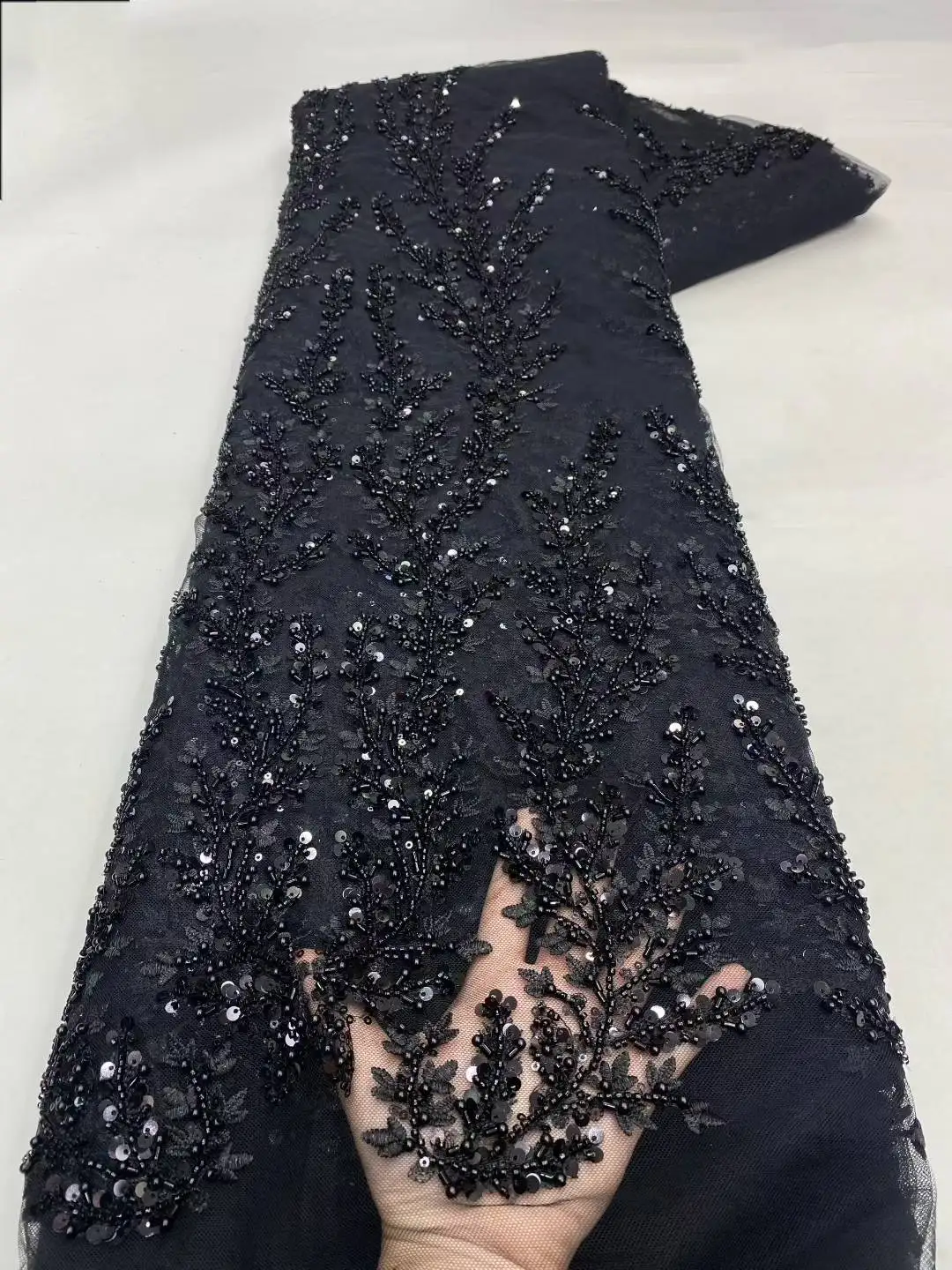 África nigeriana con cuentas encaje de malla francesa con lentejuelas alta calidad 2025 encaje bordado lentejuelas encaje para vestidos de novia mujeres