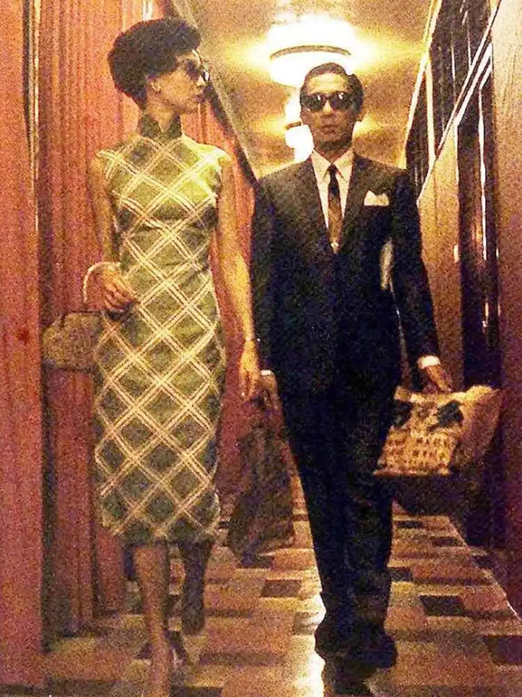 In the Mood for Love Maggie Cheung Luxury green Qipao women Qipao Dress Chinese tradition Hanfu Cheongsam Long Dress