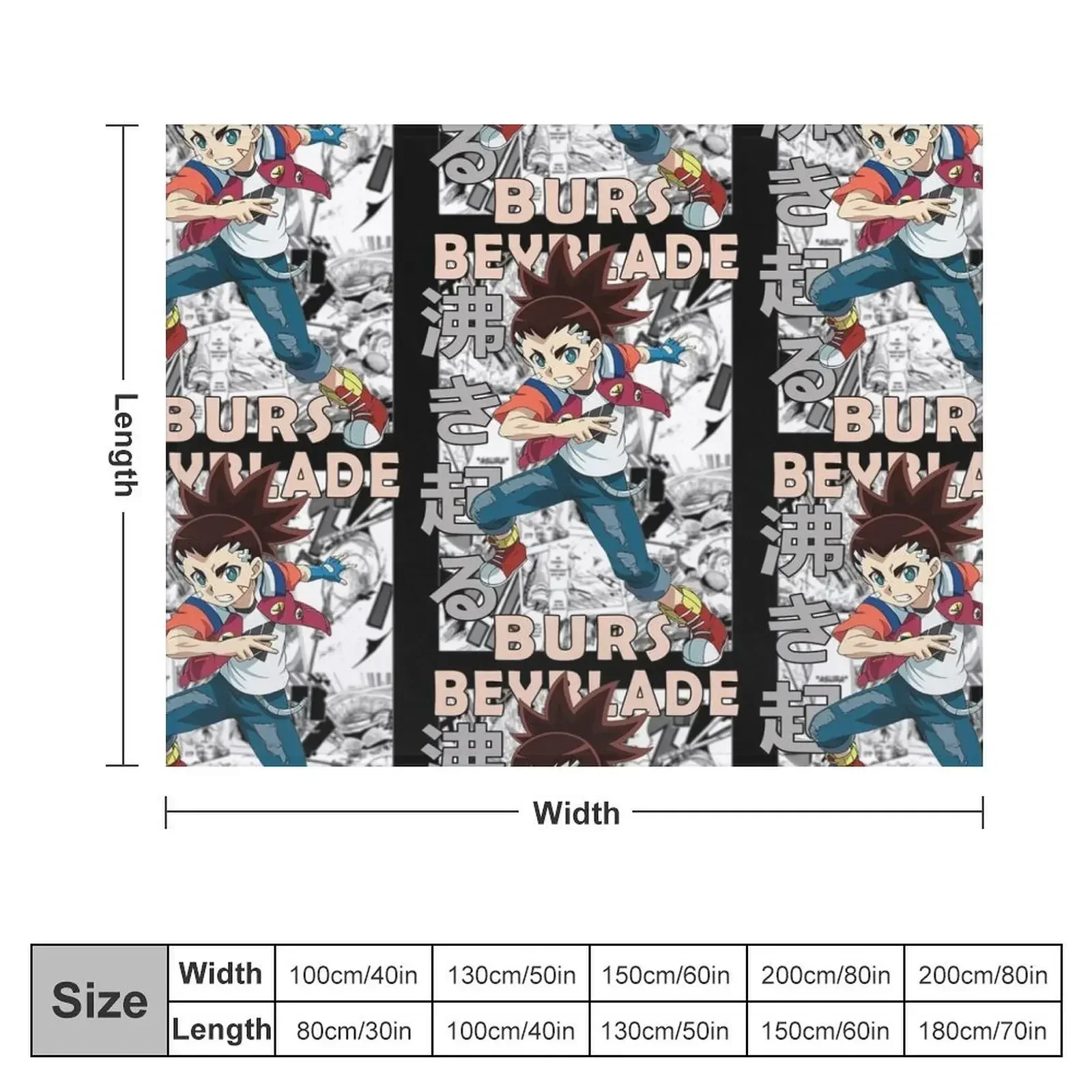 Aiger Akabane Beyblade Burst V2 Manga Backdrop Design Throw Blanket Hairy for winter Beautifuls Blankets