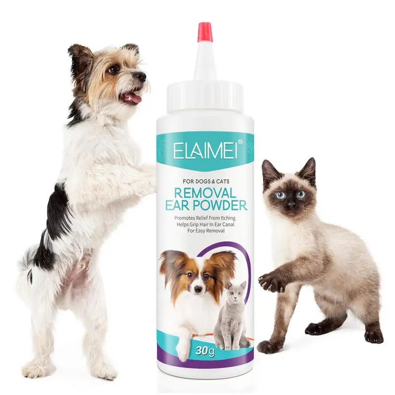 Pet Ear Powder Painless Hair Removal Powder Pet Health Care  Ear Cleaner Odor Removal Pet Accessories For Dogs Cats Bunnies