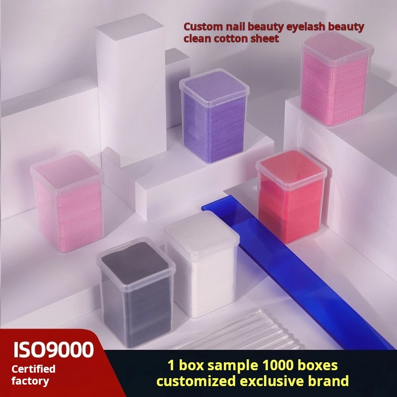 

200 Pieces Per Box Heart Lint Free Nail Wipes Pink & White Cute Cotton Pads Nail Polish Manicure Remover Cleaning Tools