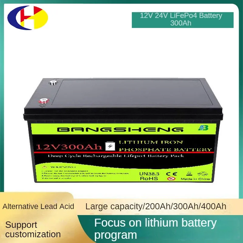 12V 24V 300Ah LiFePO4 Battery Power Batteries Deep Cycles For RV Campers Golf Cart Off-Road Off-grid Solar Wind