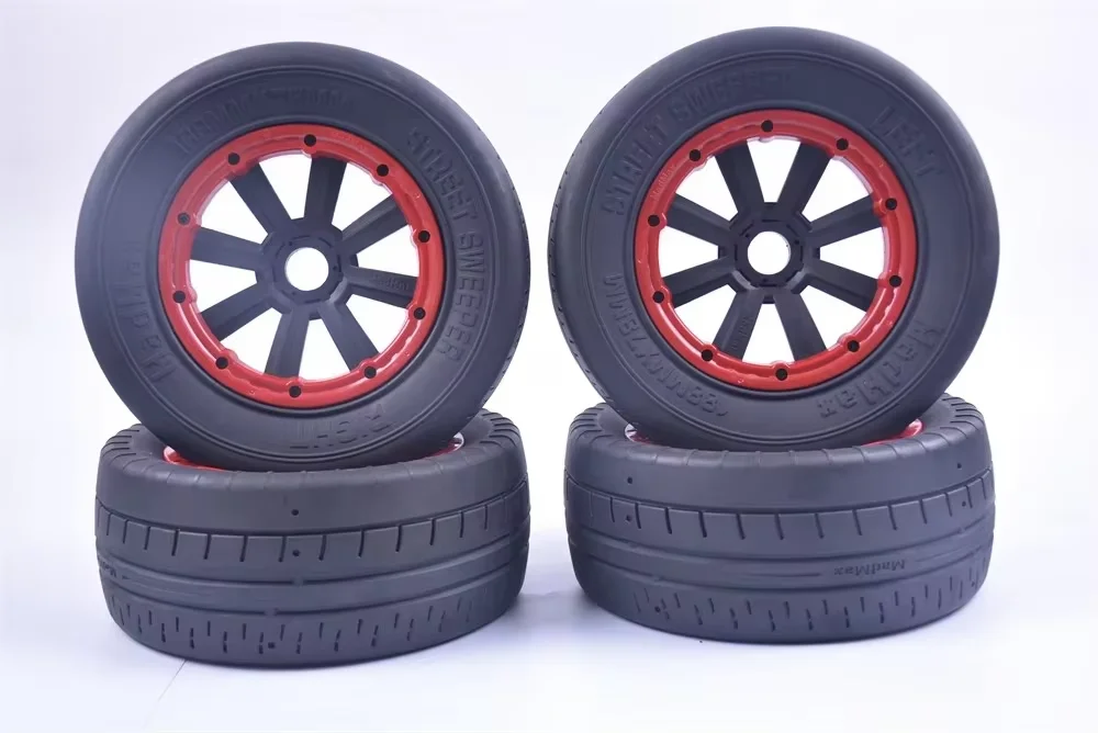 MadMax Upgraded Wide Belted Road Tires, Fit for Losi 5T2 DBXL Kraken Beto, 12S Ready