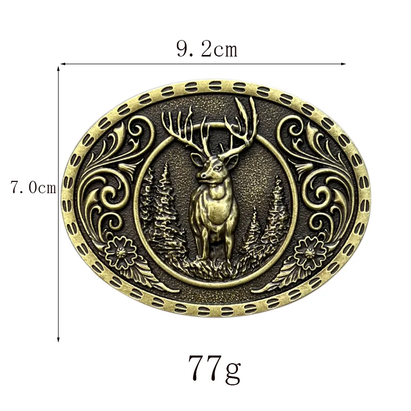 Fivela de cinto de alce estilo ocidental
